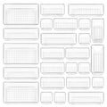 25PCS Clear Drawer Organizers Set, 4 Sizes Storage Trays for Makeup, Kitchen & Office